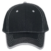 OTTO Superior Cotton Twill w/ Contrast Stitching Binding Trim Visor Six Panel Low Profile Baseball C