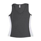 AJ215 Women's V-Neck Colorblock Tank