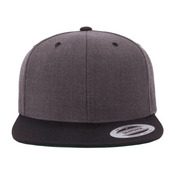 Adult 6-Panel Structured Flat Visor Classic Two Tone Snapback